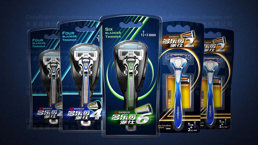 如何通过色彩搭配优化剃须刀logo？为什么简洁线条能增强专业感？