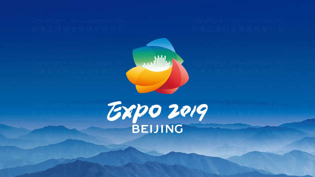 2019北京世園會logo設計圖片素材
