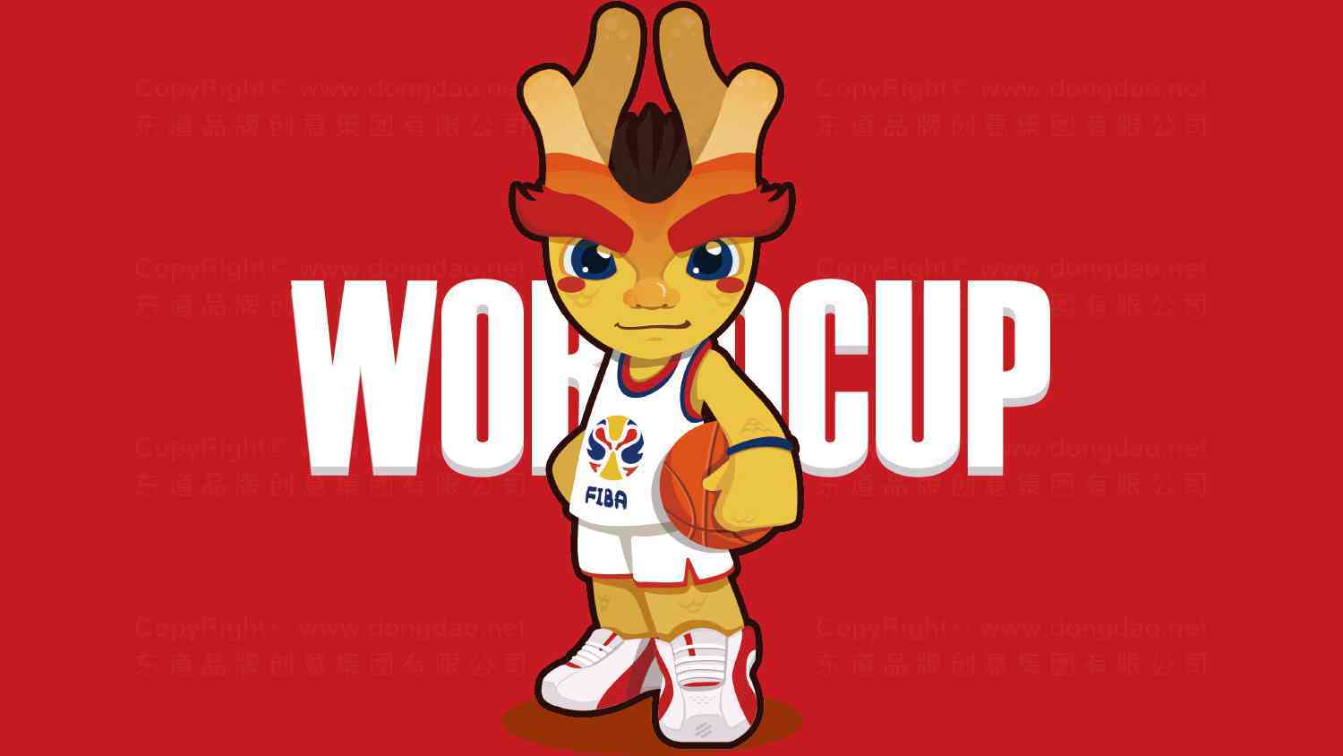2019中國男籃世界杯吉祥物設計圖片素材