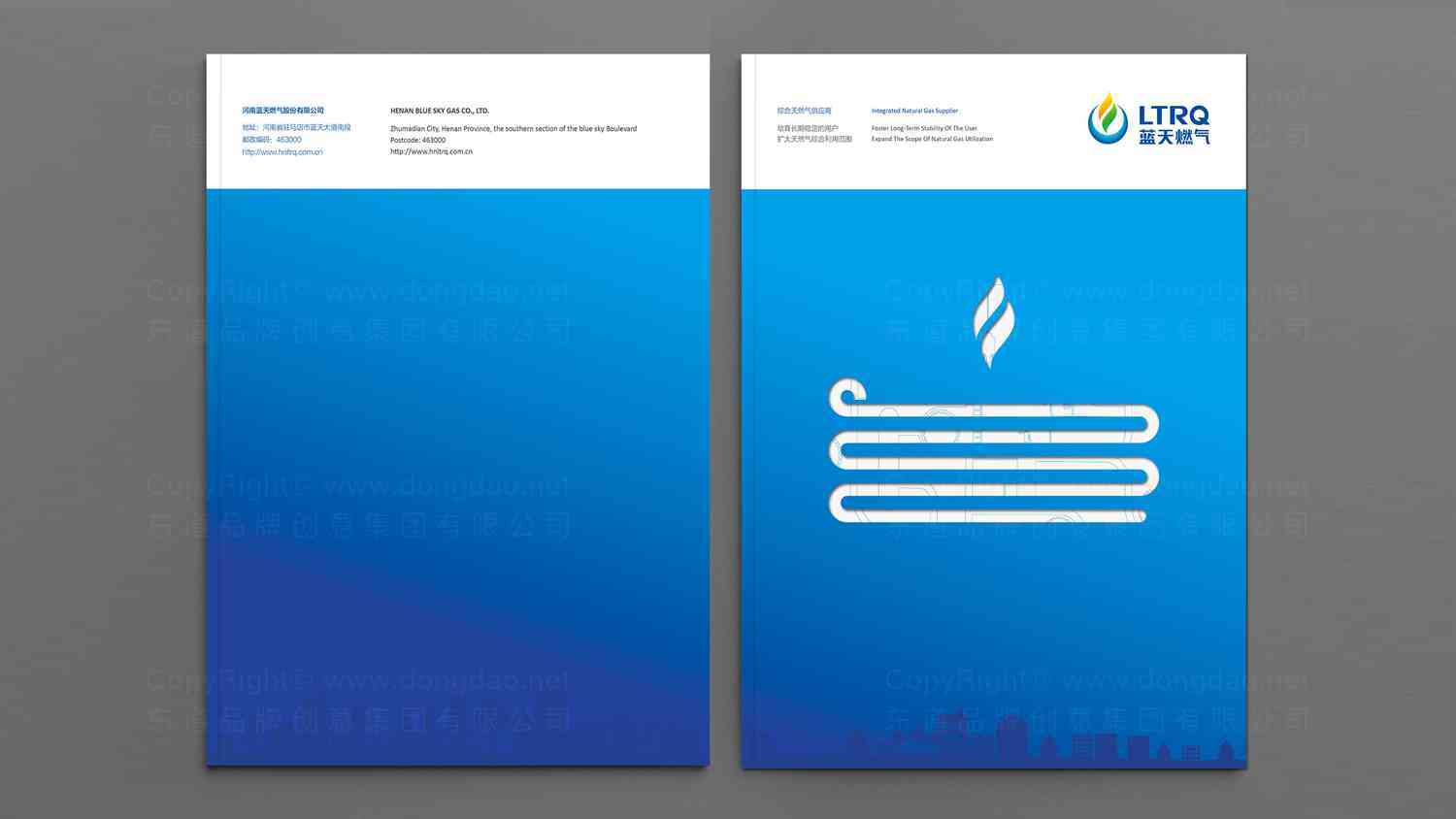 蓝天燃气企业画册设计图片素材