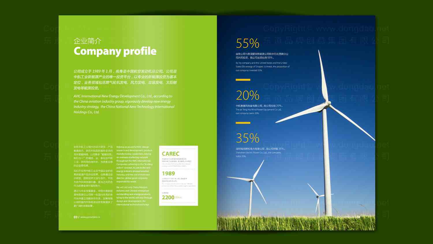 中航新能源公司宣传册设计图片素材