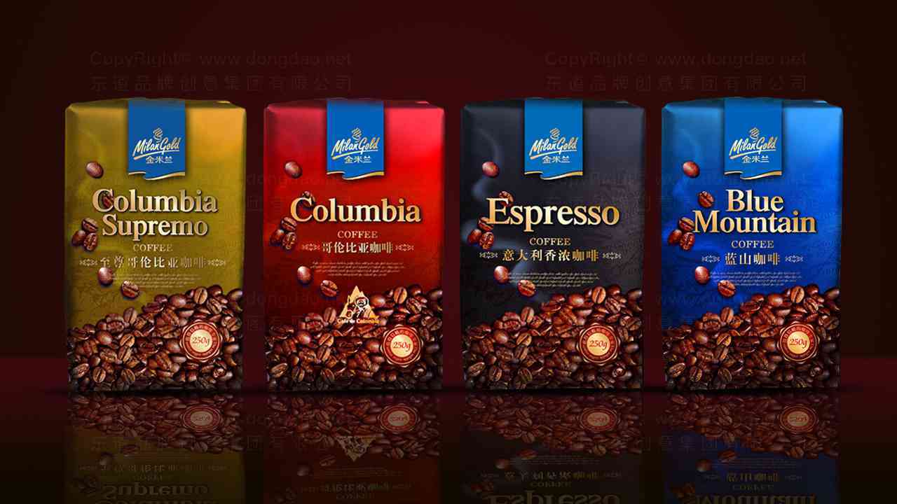 金米蘭咖啡飲料系列包裝設計圖片素材_1