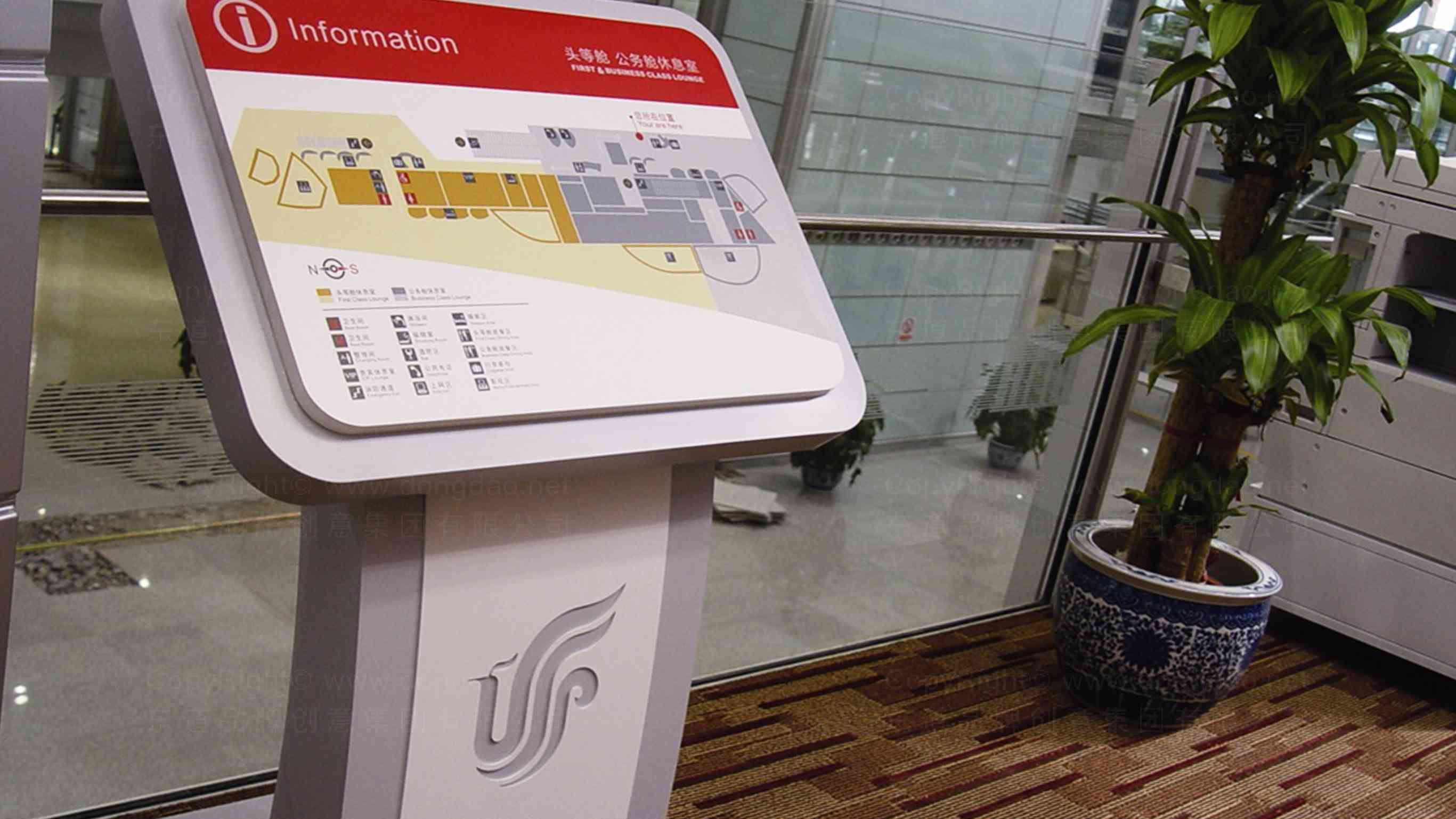 中国国航T3航站楼航空公司标识工程设计图片素材